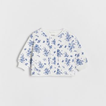 Reserved - Geacă cu model floral - Ivory