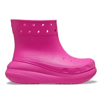 Cizme Crocs Classic Crush Rain Boot Roz - Juice de firma originale