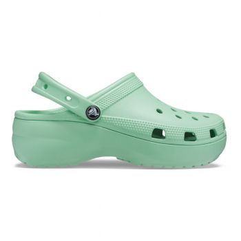 Saboți Crocs Women's Classic Platform Clog Verde - Jade Stone