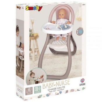 Scaun de masa pentru papusi Smoby Baby Nurse maro ieftin