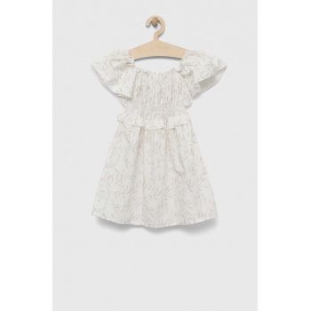Birba&Trybeyond rochie din bumbac pentru copii culoarea alb, mini, evazati ieftina