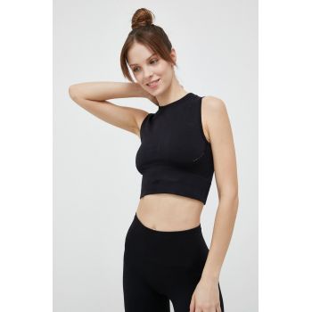 4F top de antrenament culoarea negru