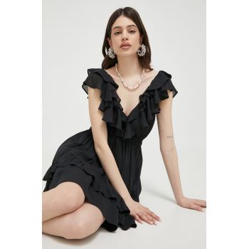 Abercrombie & Fitch rochie culoarea negru, mini, evazati