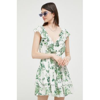 Abercrombie & Fitch rochie culoarea verde, mini, evazati