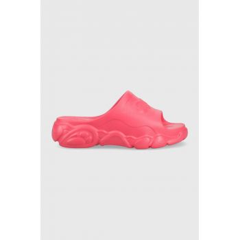 Buffalo papuci Cld Slide femei, culoarea roz, cu platforma, 1622267