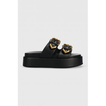 Buffalo papuci Noa Ari femei, culoarea negru, cu platforma, 1602151