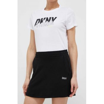 Dkny fusta culoarea negru, mini, drept