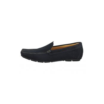 Pantofi loafer din piele intoarsa cu model uni