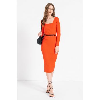 Rochie bodycon cu logo in talie