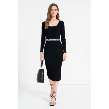 Rochie bodycon cu logo in talie