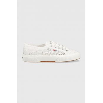 Superga tenisi 2750 MACRAME femei, culoarea alb, S81219W