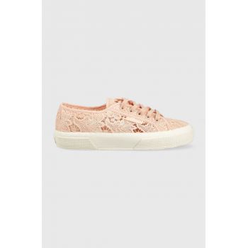 Superga tenisi 2750 MACRAME femei, culoarea roz, S81219W