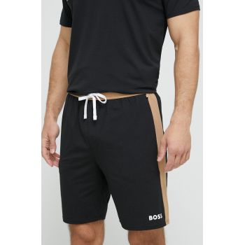 BOSS pantaloni scurți de lounge culoarea negru