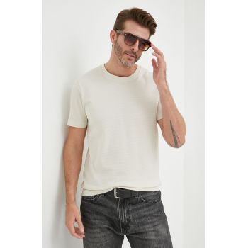 BOSS tricou bărbați, culoarea bej, uni 50452680 ieftin