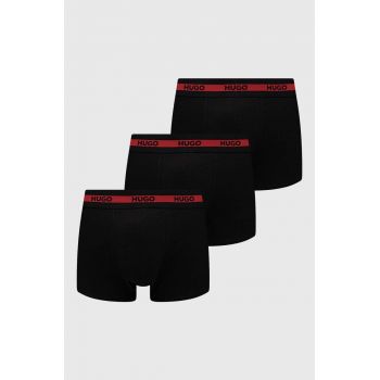 HUGO boxeri 3-pack bărbați, culoarea negru 50492375