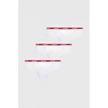 HUGO slip 3-pack barbati, culoarea alb