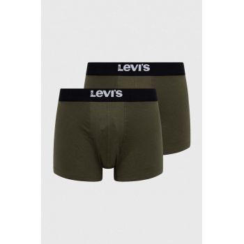 Levi's boxeri 2-pack barbati, culoarea verde de firma originali