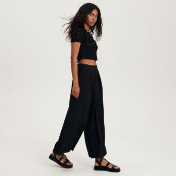 Reserved - Pantaloni tip culotte - Negru