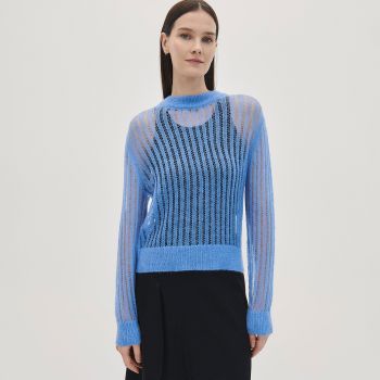 Reserved - Pulover cu conținut ridicat de mohair - Albastru Reserved - Pulover cu conținut ridicat de mohair - Albastru