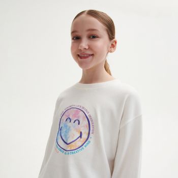 Reserved - Tricou cu mânecă lungă SmileyWorld® - Ivory Reserved - Tricou cu mânecă lungă SmileyWorld® - Ivory