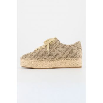 Espadrile flatform cu model logo
