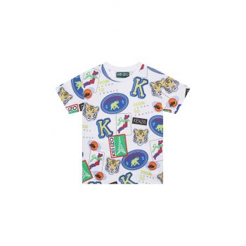 Kenzo Kids tricou de bumbac pentru copii culoarea alb, modelator ieftin