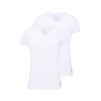 U.S.Polo Assn. - Set de tricouri de casa cu decolteu in V - 2 piese