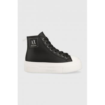Armani Exchange tenisi femei, culoarea negru, XDZ025.XV694.00002
