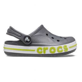 Saboti Crocs Toddler Bayaband Clog Gri - Slate Grey/Lime ieftini