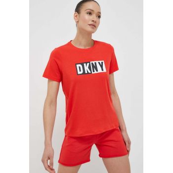 Dkny tricou femei, culoarea rosu de firma original