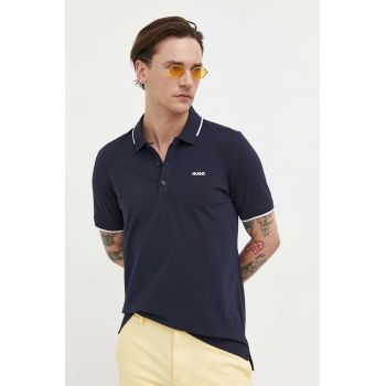 HUGO tricou polo bărbați, culoarea bleumarin, uni 50467344 ieftin