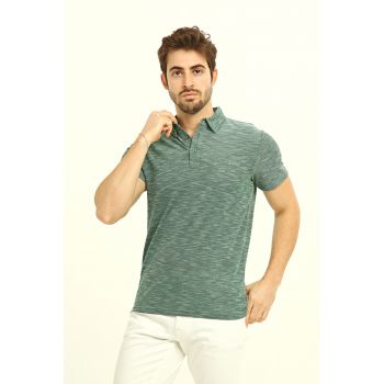 Tricou polo regular fit cu logo discret