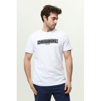 Tricou texturat de bumbac