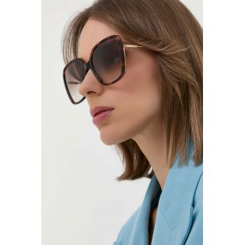 Chloé ochelari de soare femei, culoarea maro Chloé ochelari de soare femei, culoarea maro