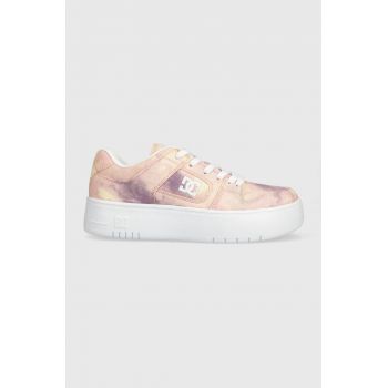 DC sneakers din piele culoarea roz