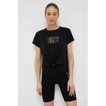 Dkny tricou femei, culoarea negru