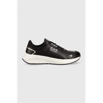 EA7 Emporio Armani sneakers din piele culoarea negru, X8X139 XK324 N763