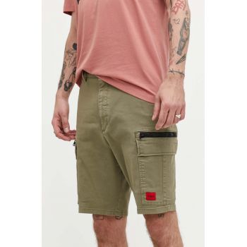 HUGO pantaloni scurti barbati, culoarea verde