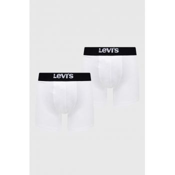 Levi's boxeri 2-pack barbati, culoarea alb