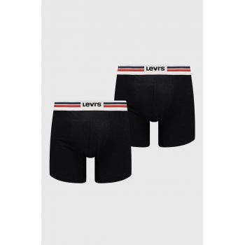 Levi's boxeri 2-pack barbati, culoarea negru