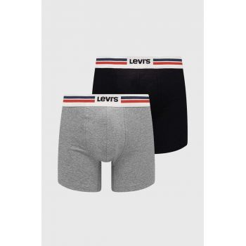 Levi's boxeri 2-pack barbati, culoarea negru de firma originali