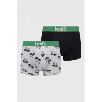 Levi's boxeri 2-pack barbati, culoarea negru