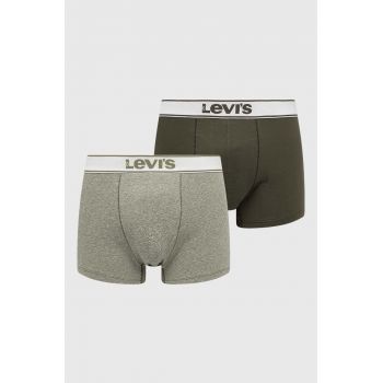 Levi's boxeri 2-pack barbati, culoarea verde