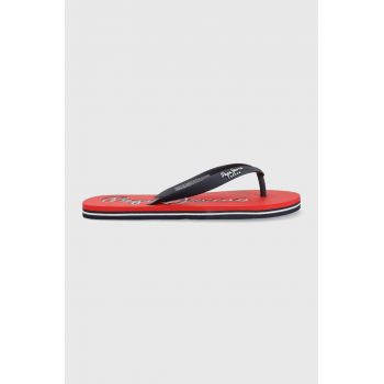 Pepe Jeans slapi BAY BEACH barbati, culoarea rosu, PMS70129