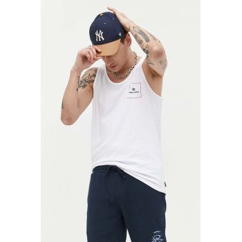 Rip Curl tricou din bumbac culoarea alb