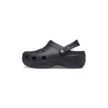 Saboti slingback cu model perforat si talpa flatform