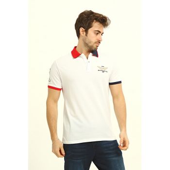Tricou polo cu logo brodat