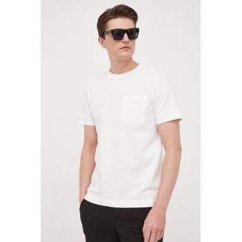 United Colors of Benetton tricou din bumbac culoarea alb, neted