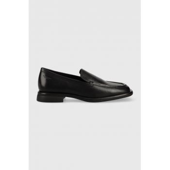 Vagabond Shoemakers mocasini de piele BRITTIE femei, culoarea negru, cu toc plat, 5451.001.20