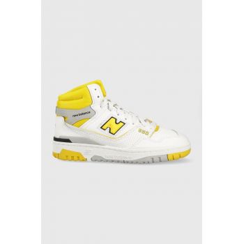 New Balance sneakers din piele BB650RCG culoarea alb BB650RCG-RCG